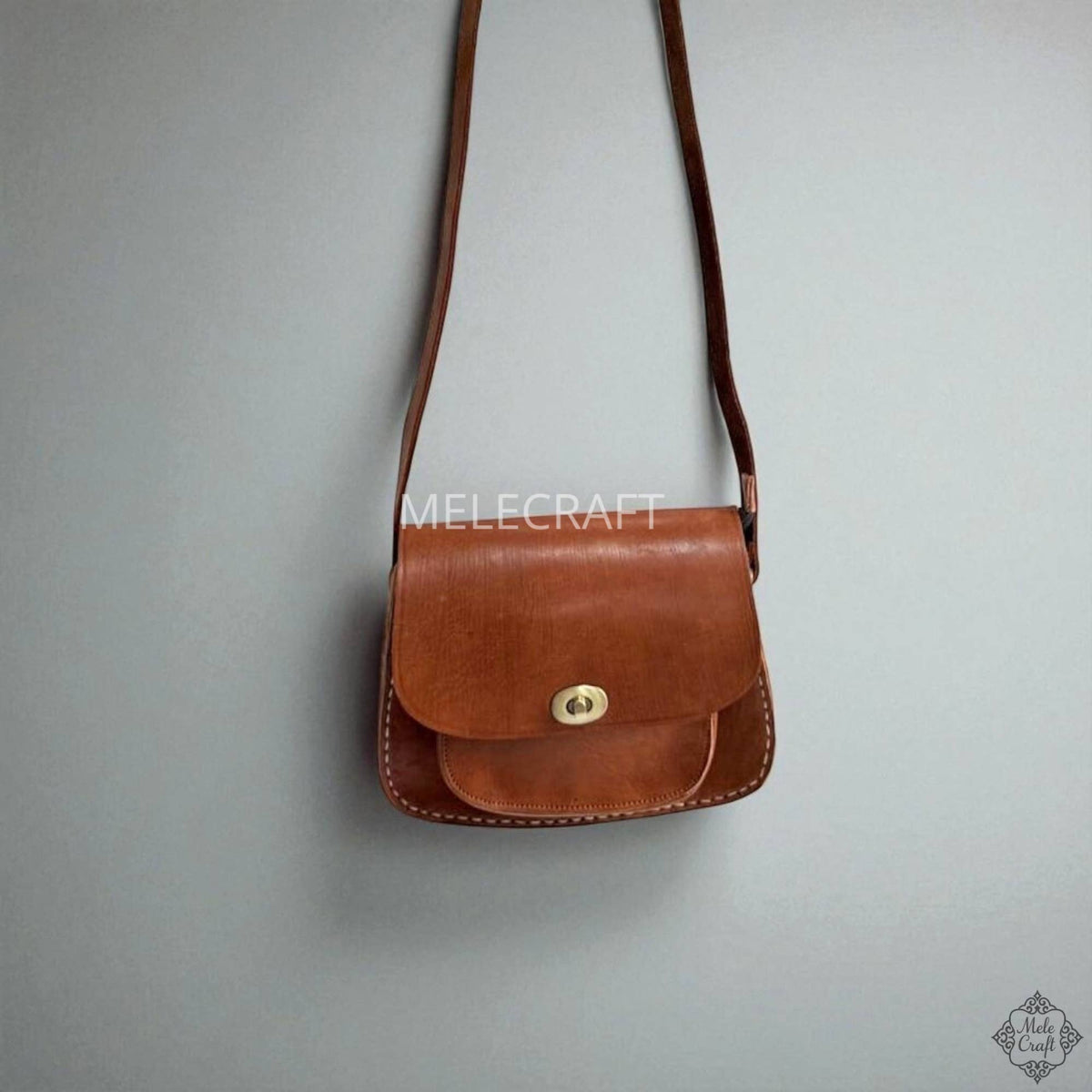 Leather Cross Body Bag – Crossbody Purse for Women: Brown