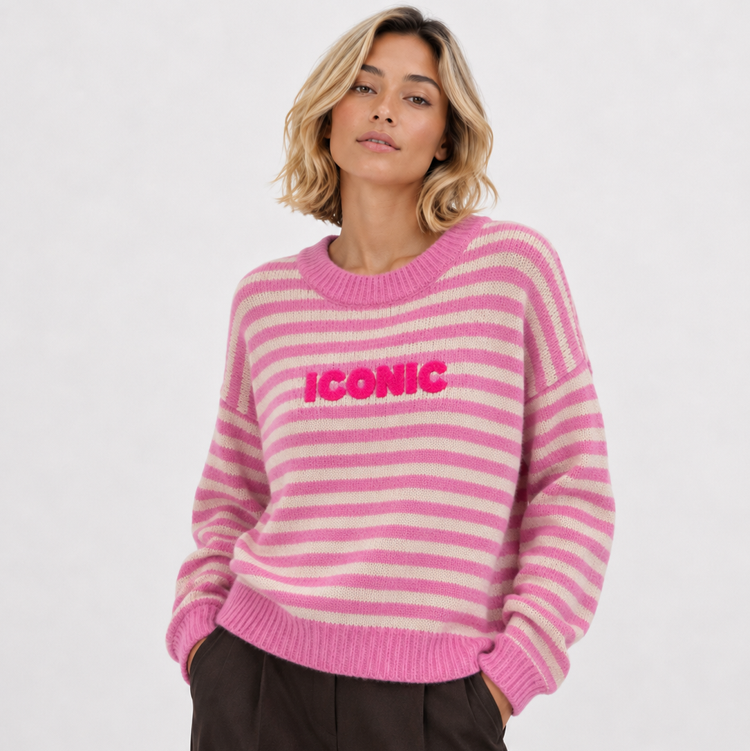 ICONIC jumper – Pink stripe /  One size