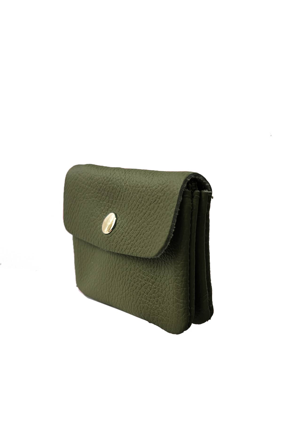 Leather wallet - Khaki