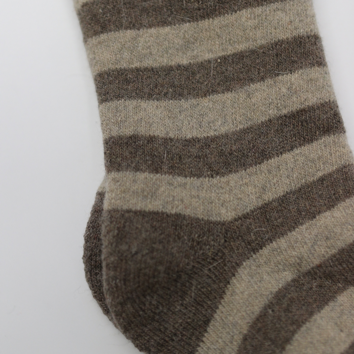 Cappuccino Stripe Cosy Cuff Socks
