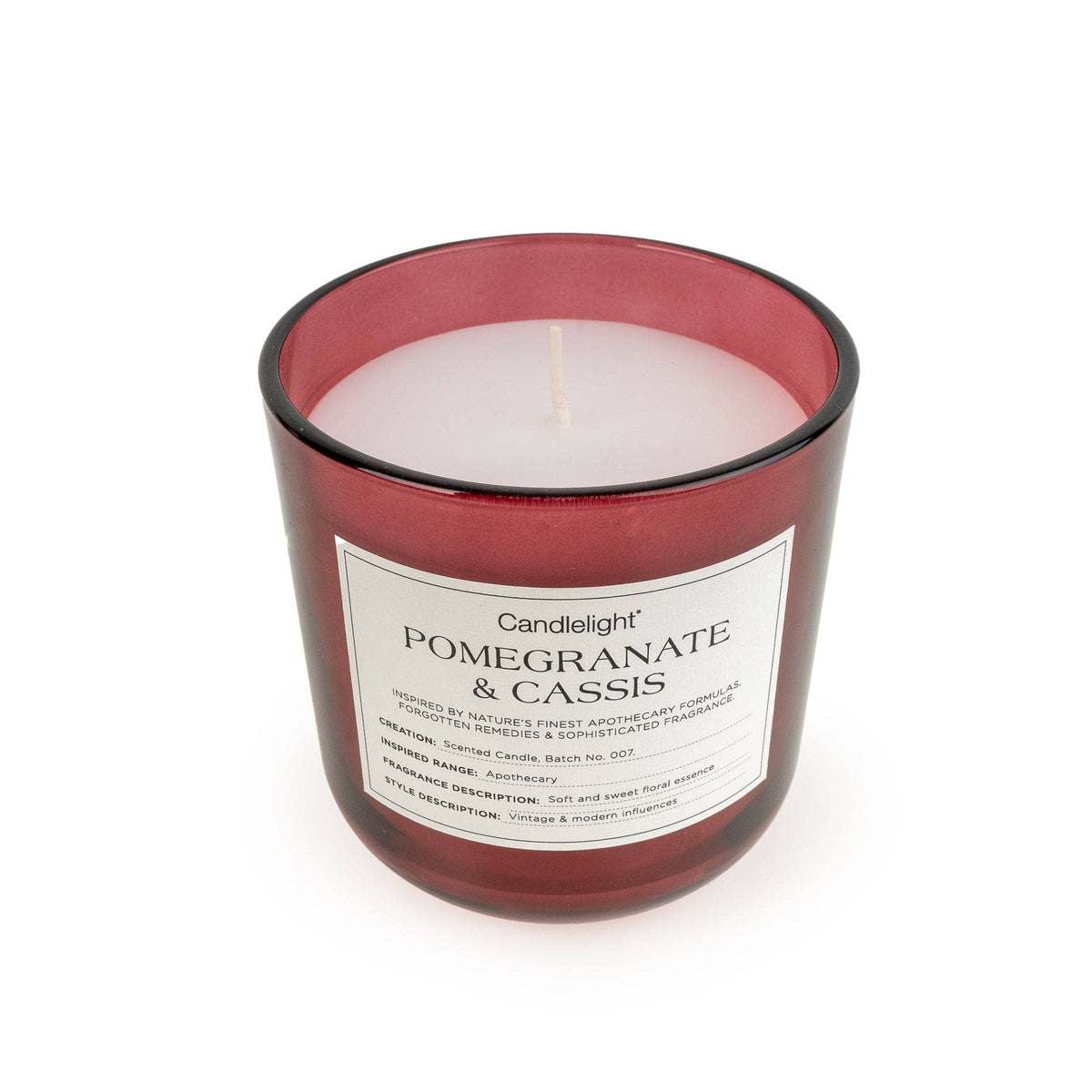 Medium Glass Jar Candle - Apothecary Pomegranate and Cassis