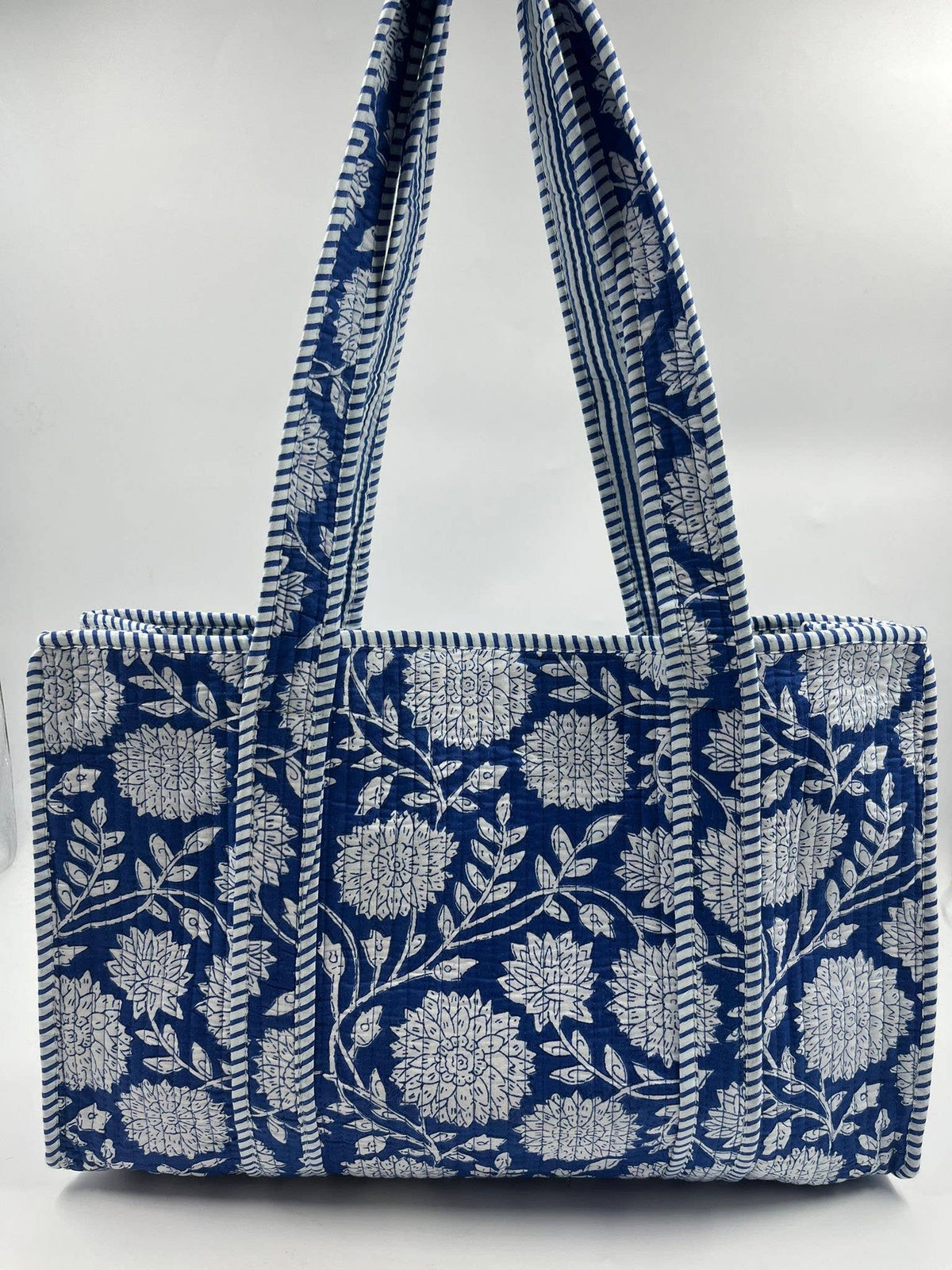 Cotton Kantha Quilted  Reversible Medium Tote Bag