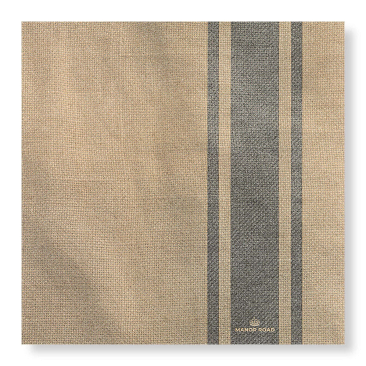 Coffee Stripe Linen Napkins - Dinner