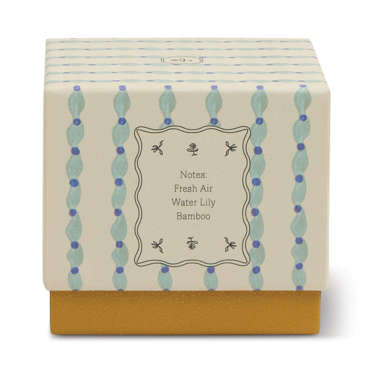 Tulip Blue & Ochre Glass Candle - Wisteria & Willow