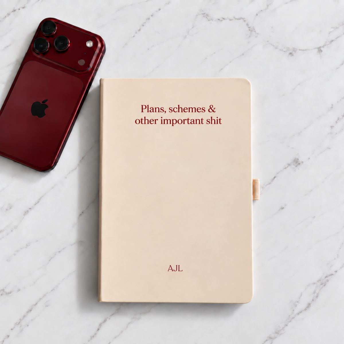 Plans, Schemes & Other Important Shit Butter Yellow Notebook