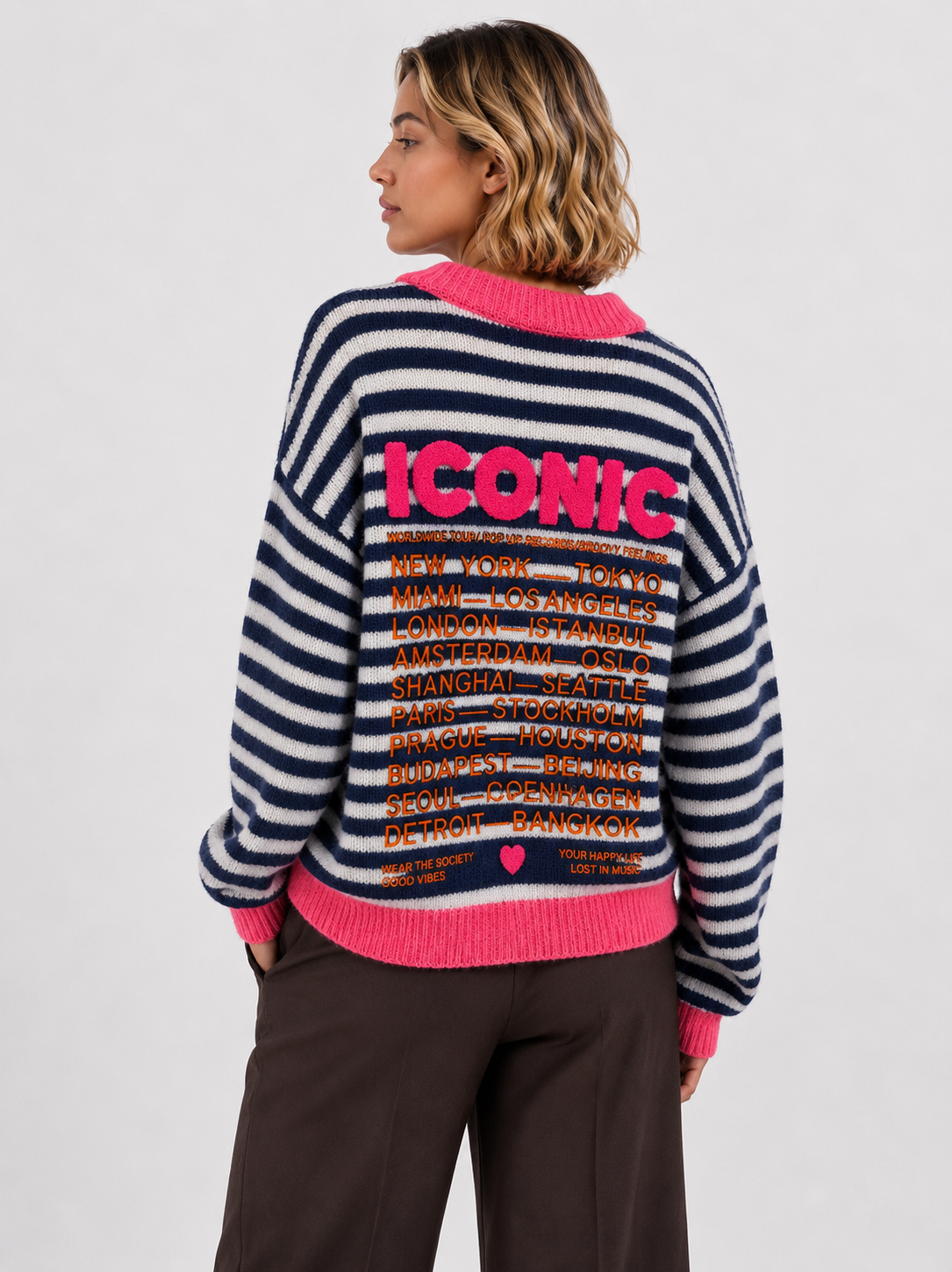 ICONIC jumper - Navy stripe / One size
