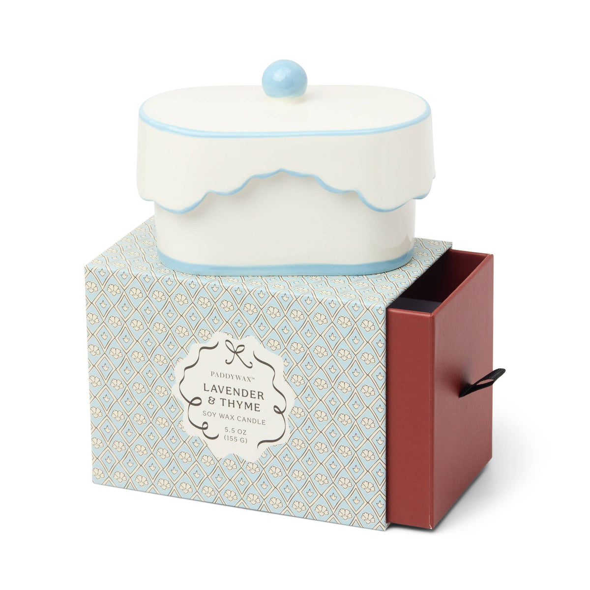 Ceramic Dish Candle - Blue - Lavender & Thyme