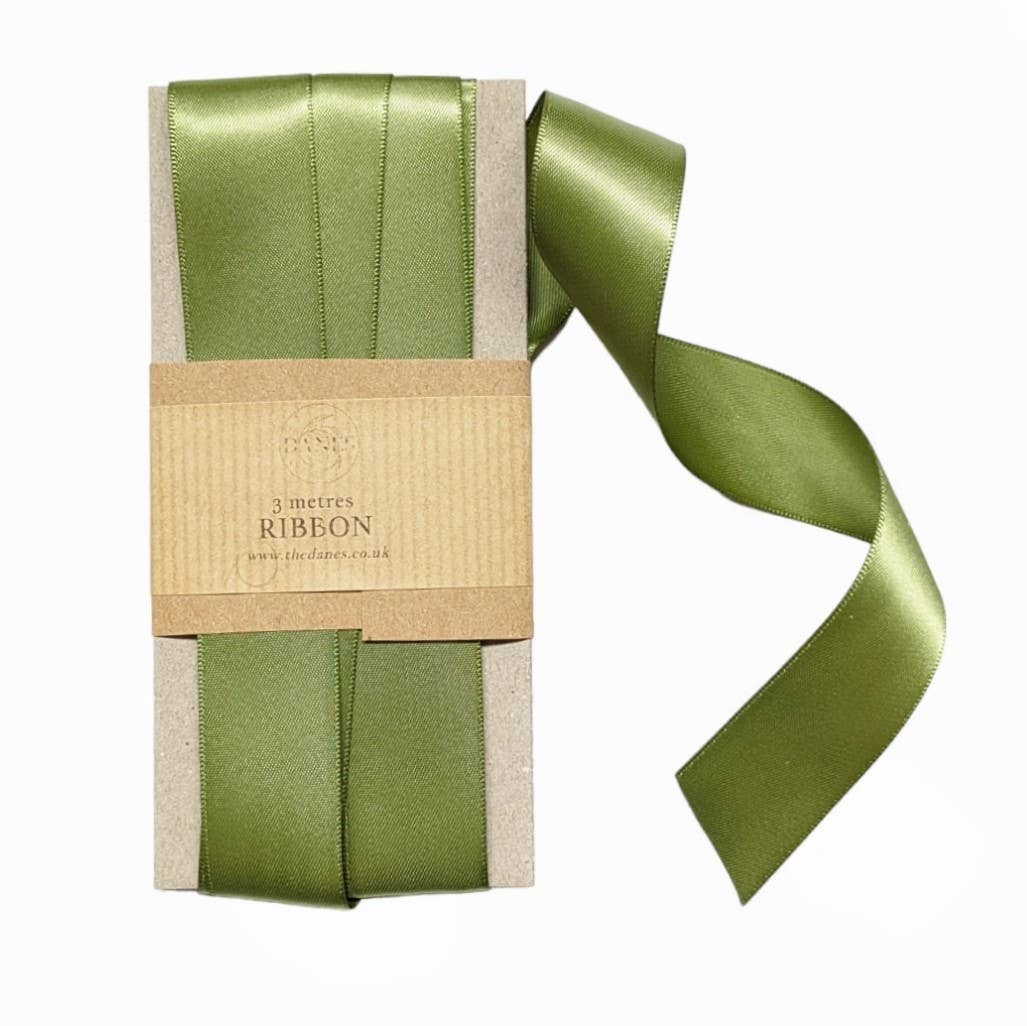 Sage Green Double Faced Satin Ribbon