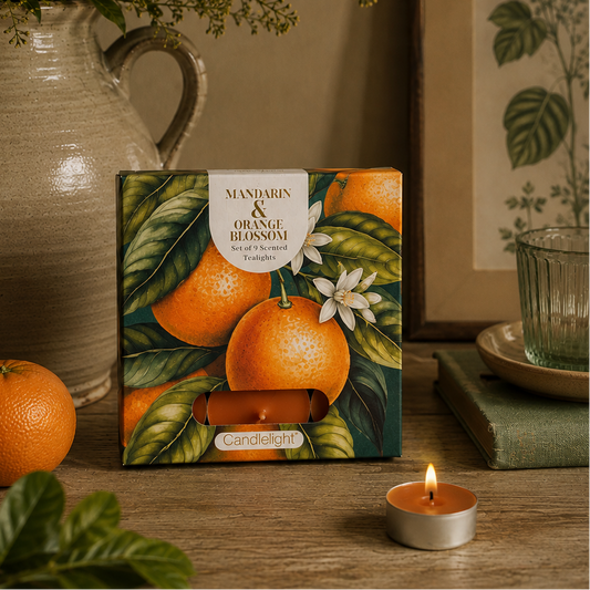 Set of 9 Tealights  -  Mandarin And Orange Blossom