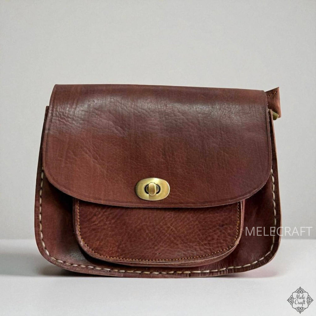 Leather Cross Body Bag – Crossbody Purse for Women: Dark Brown