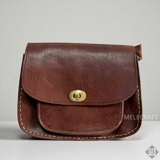 Leather Cross Body Bag – Crossbody Purse for Women: Dark Brown