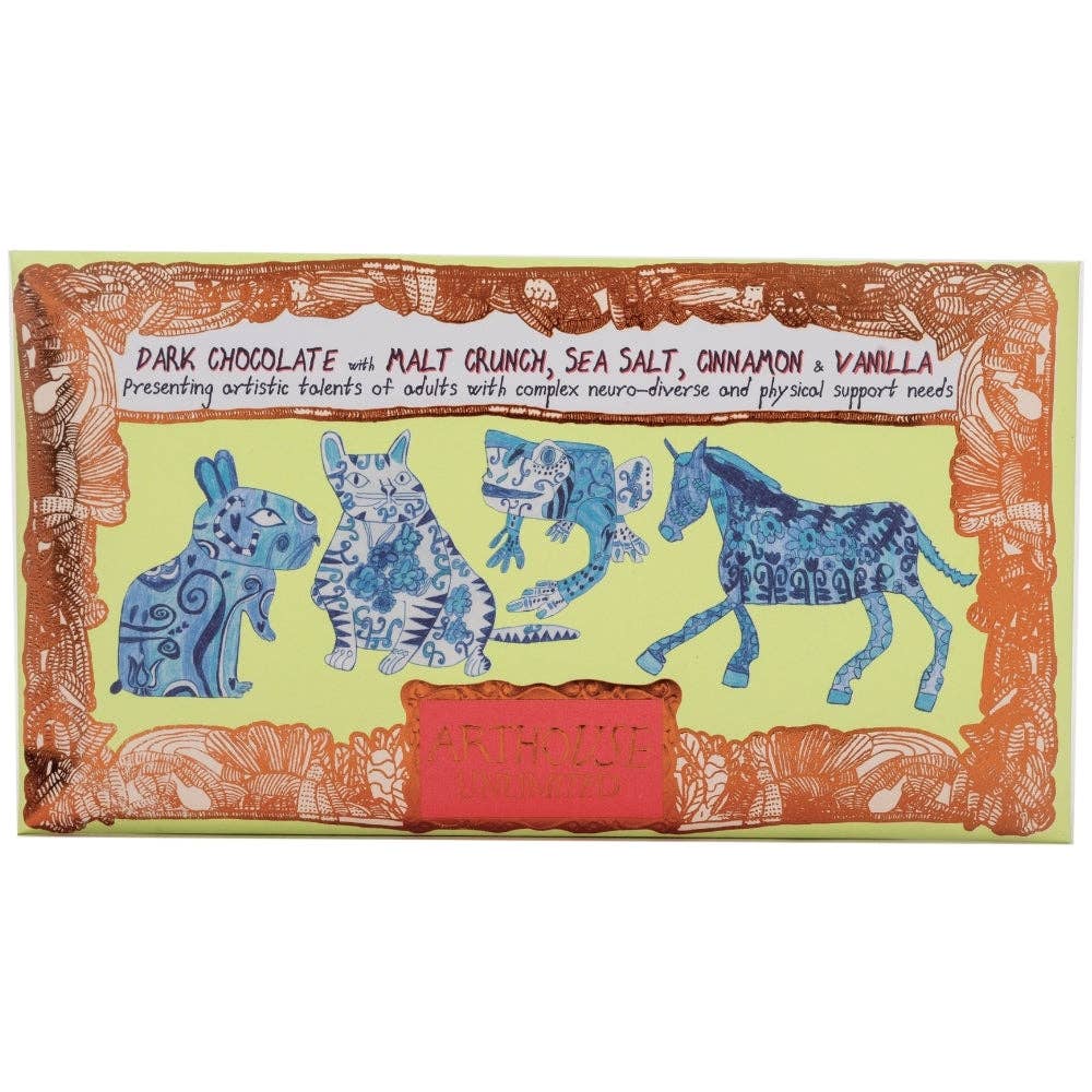Magnificent & Mighty - Dark Chocolate with Malt Crunch, Sea Salt, Cinnamon and Vanilla