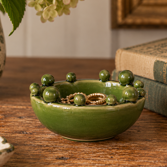 Green Trinket Bobble Bowl