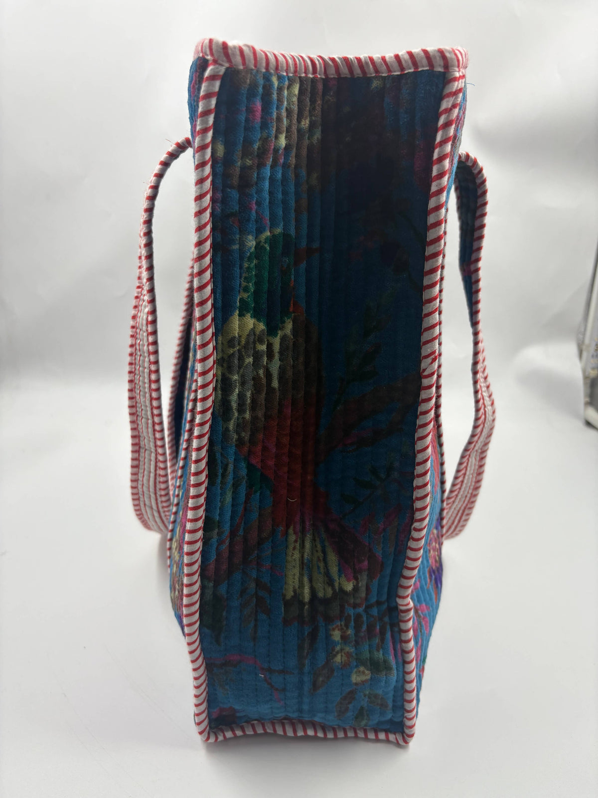 Velvet Kantha Quilted Boho Reversible Tote Bag - Large