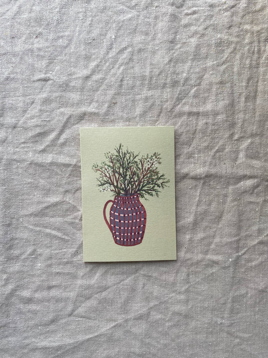 Winter Foliage Mini Christmas card