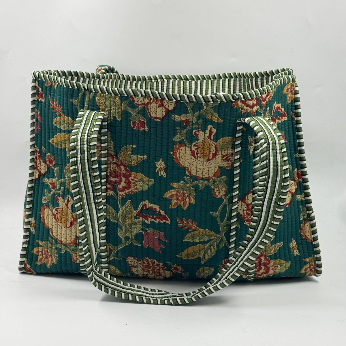 Cotton Kantha Quilted Reversible Medium Tote Bag