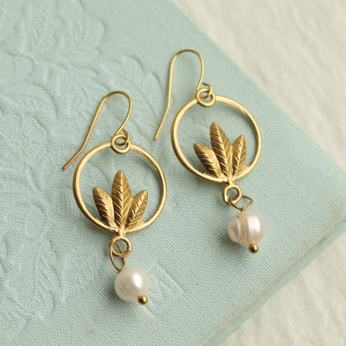 Lotus Pearl Earrings