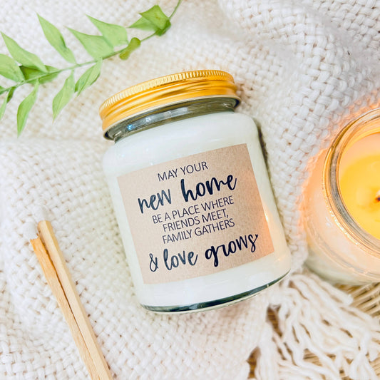 New Home Handmade Soy Scented Candle - Mimosa Flower and Mandarin