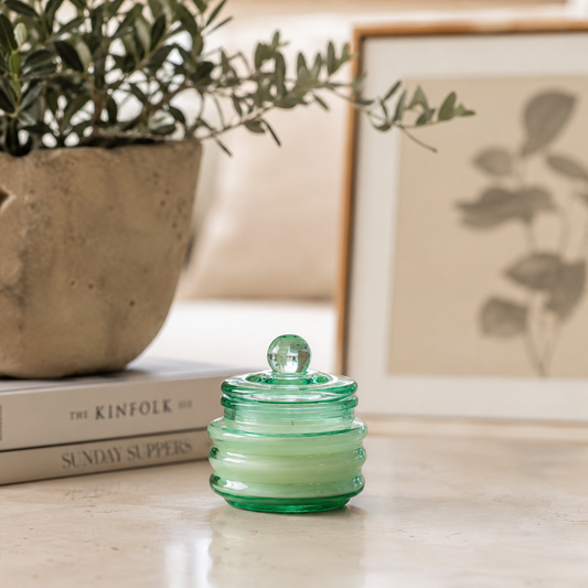 Glass Candle in Green - Misted Lime