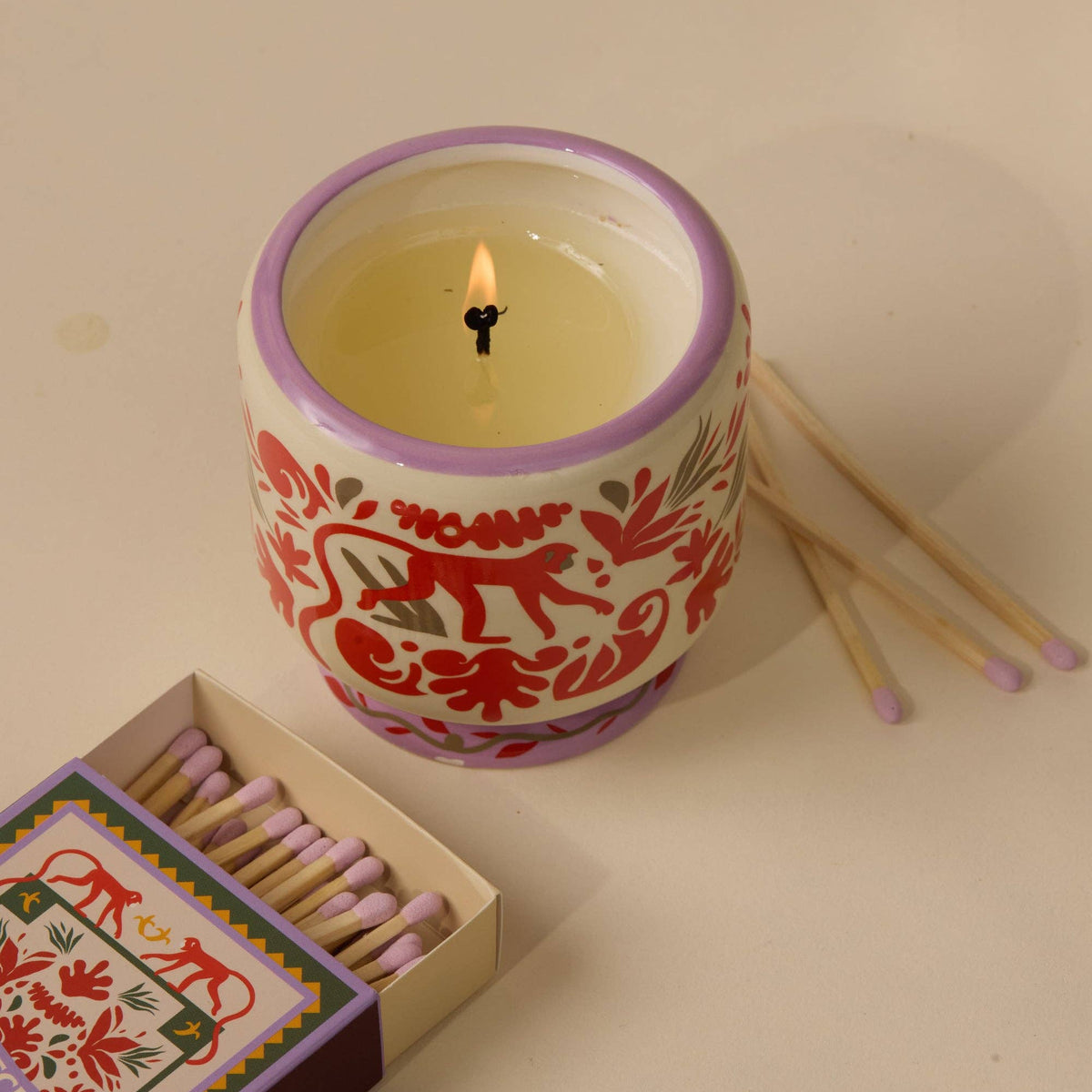 Jungle Ceramic Candle - Coconut & Amber