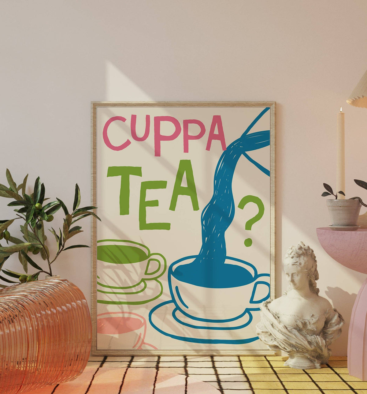 Cuppa Tea Kitchen Print - A4
