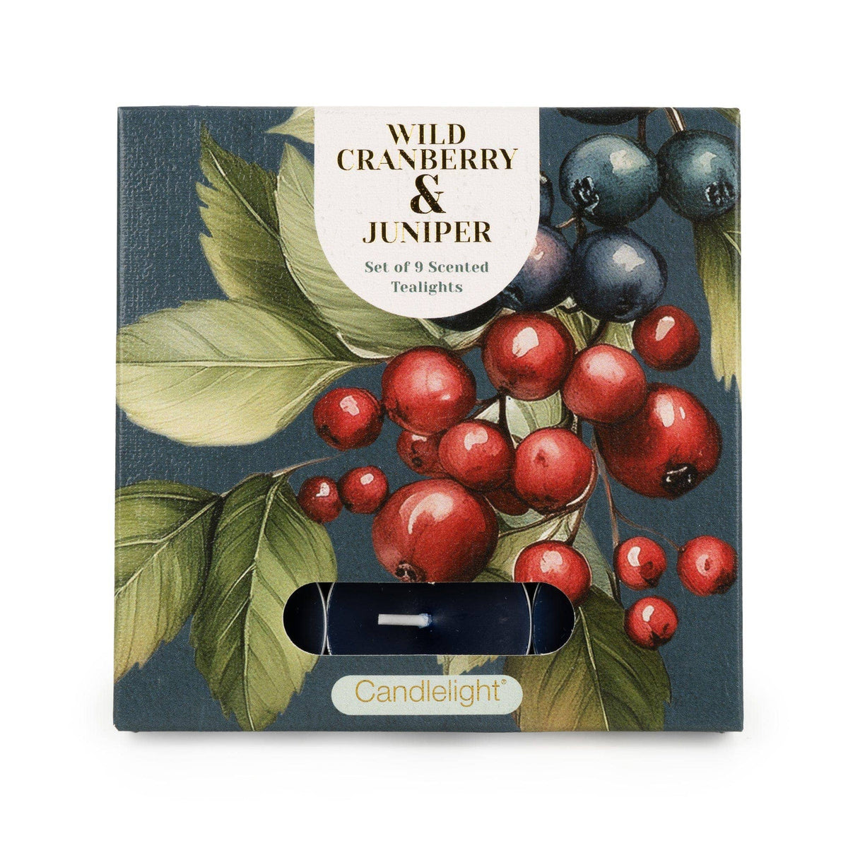 Set of 9 Tealights - Cranberry & Juniper