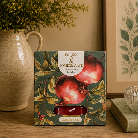 Set of 9 Tealights-  Forest Pine & Pomegranate