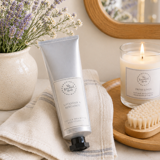 Lavender & Bergamot - Cocoa and Shea Butter Hand Cream by The Rounded House