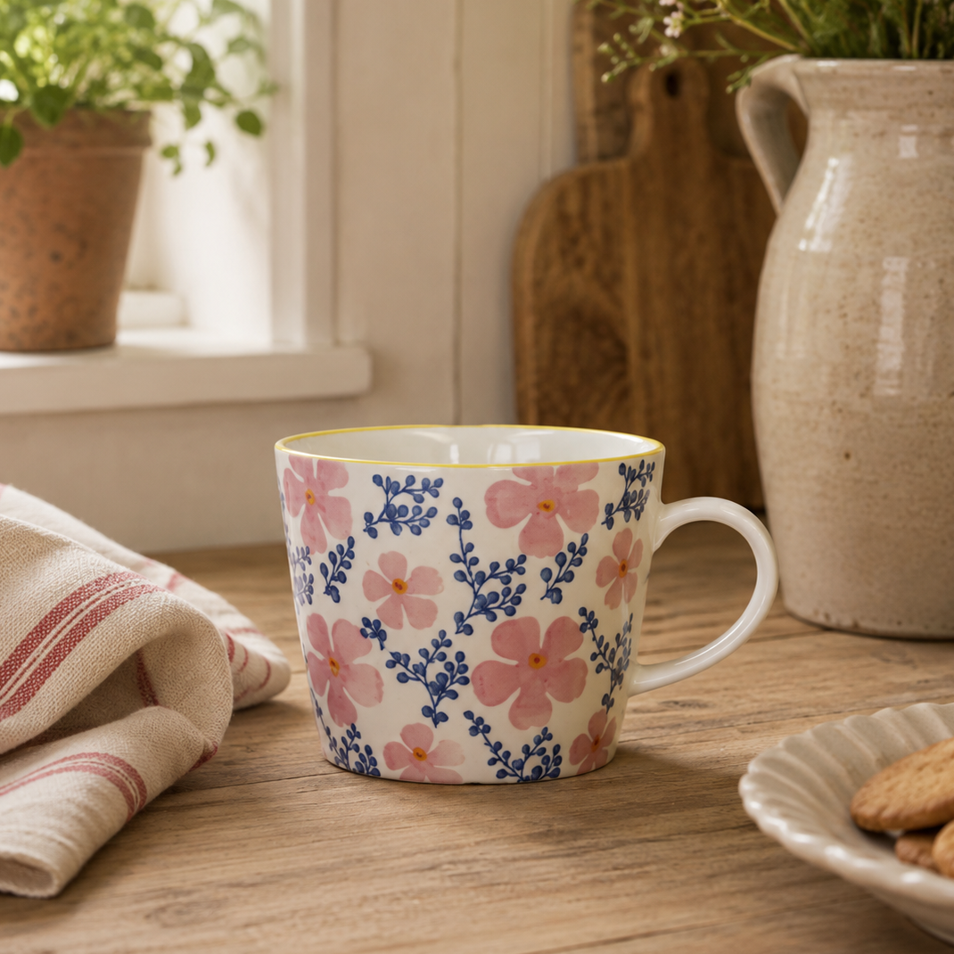 Pink & Blue Periwinkle Mug