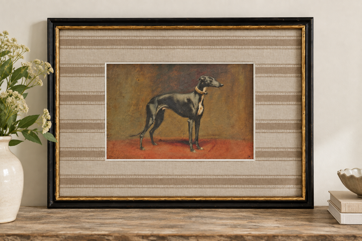 Proud Hound with Mount Framed Print