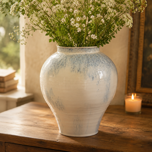 Blue Washed Vase