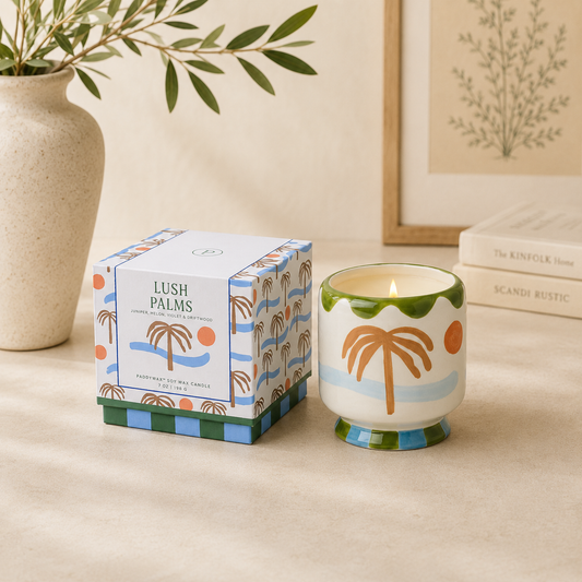 Palm Tree Ceramic Candle - Lush Palms