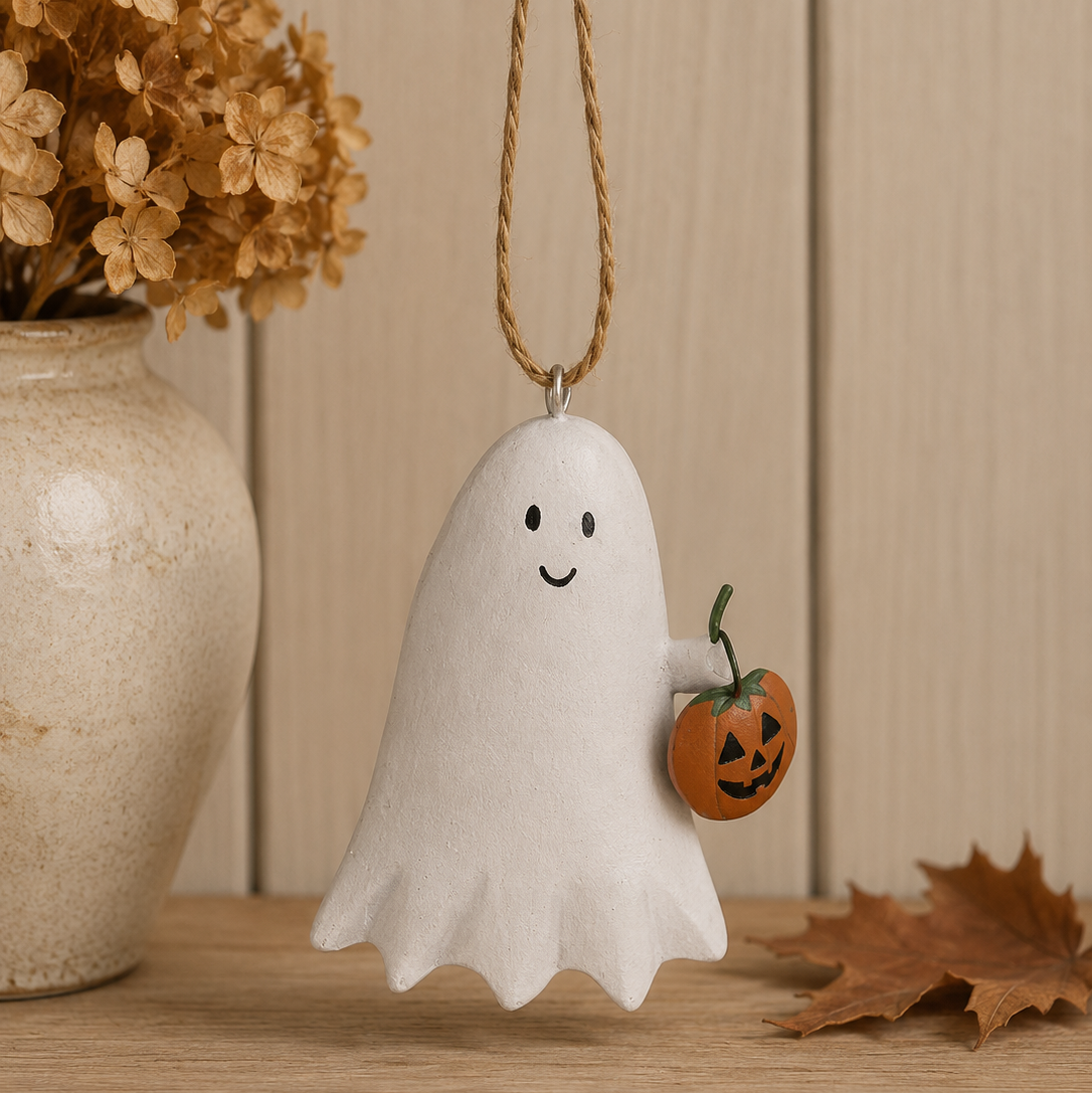 Tin Ghost with Pumpkin