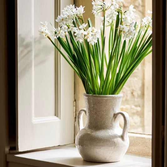 Crackle Glaze Vase with Handles