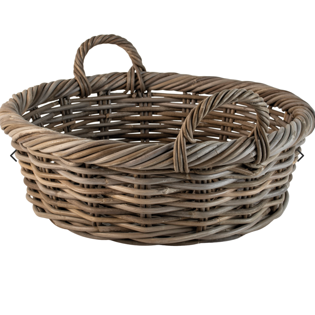 Round Rattan Twisted Basket