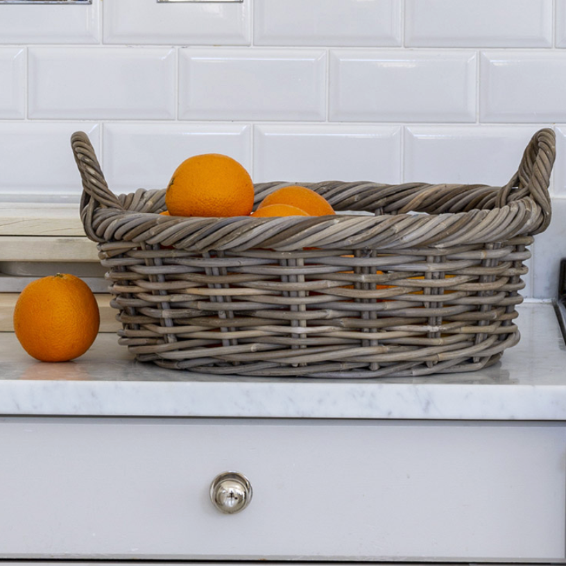 Round Rattan Twisted Basket