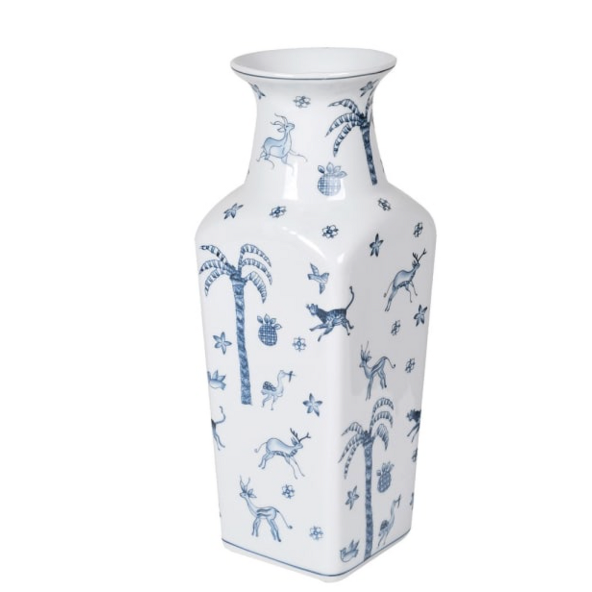 Blue and White Decorative Vase