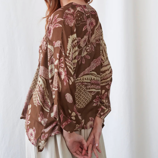 100 Hundred Stars - Rosa Brown Kimono