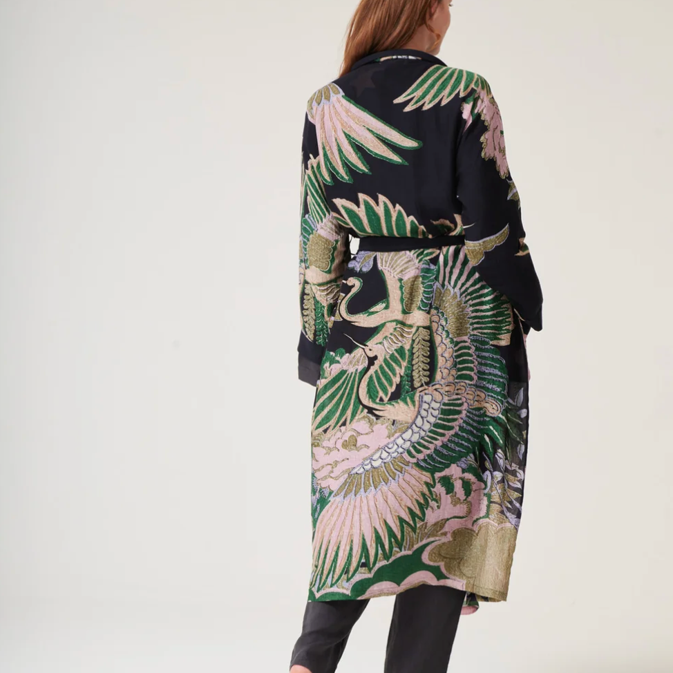 100 Hundred Stars Gown - Crane Black and Emerald