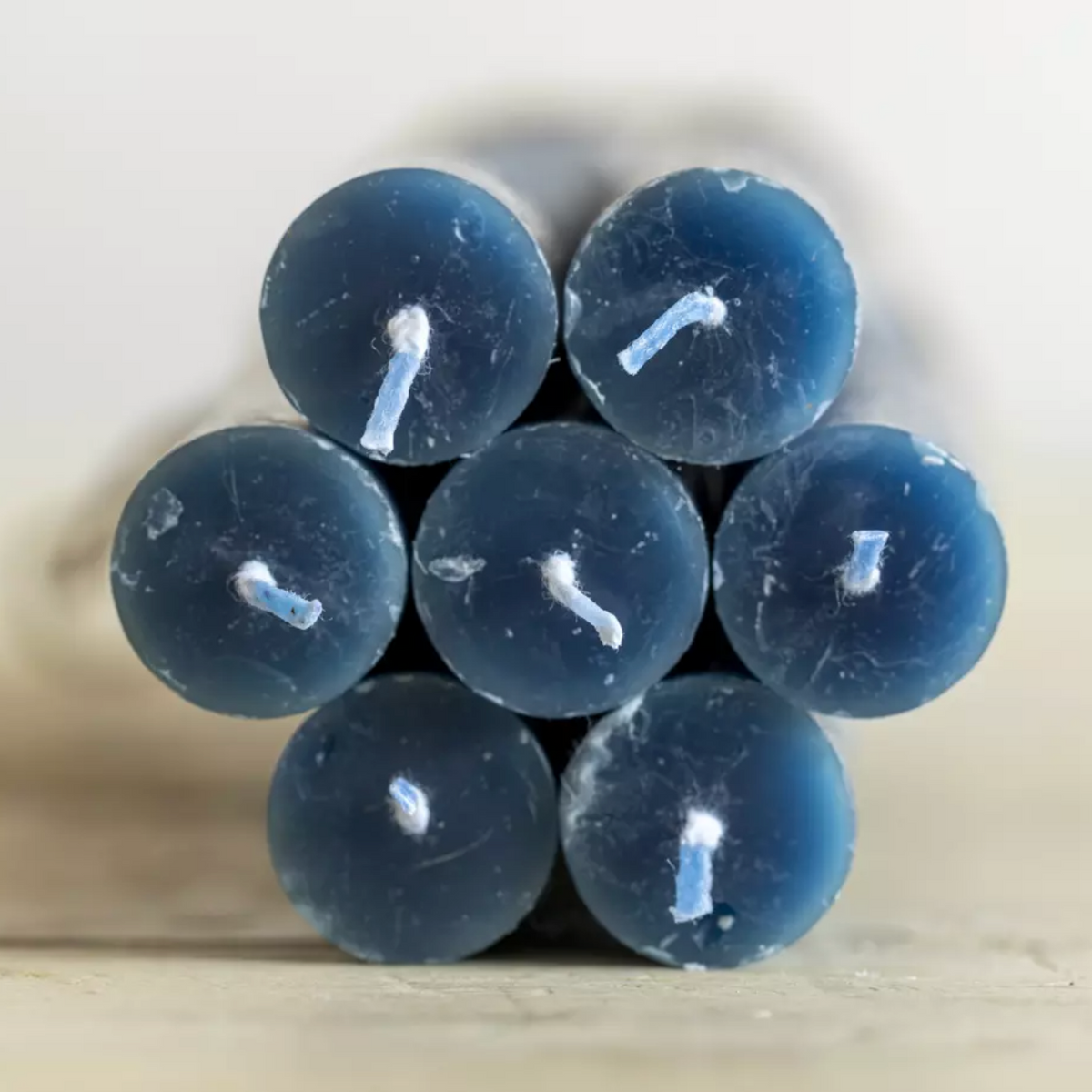 Rustic Dinner Candle - Inky Blue