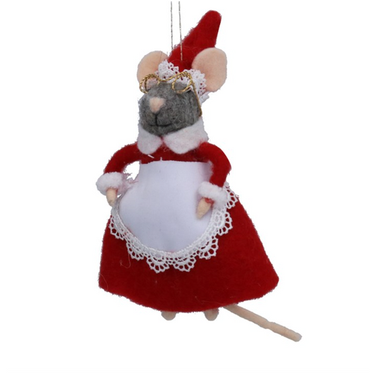 Mrs Christmas Felt Decoration