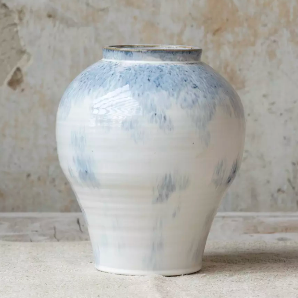 Blue Washed Vase