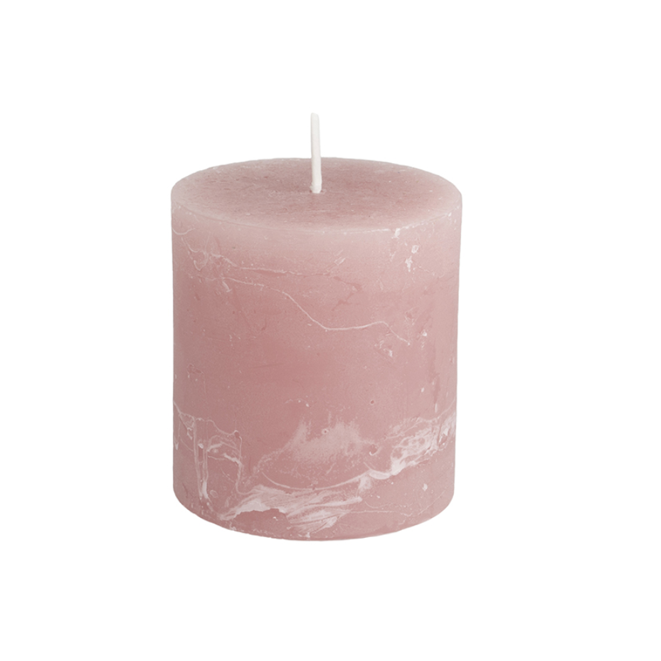 Rustic Pillar Candle Dusky Pink 100cm x 100cm