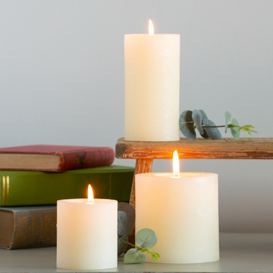 Rustic Pillar Candle Ivory  70mm x 130cm