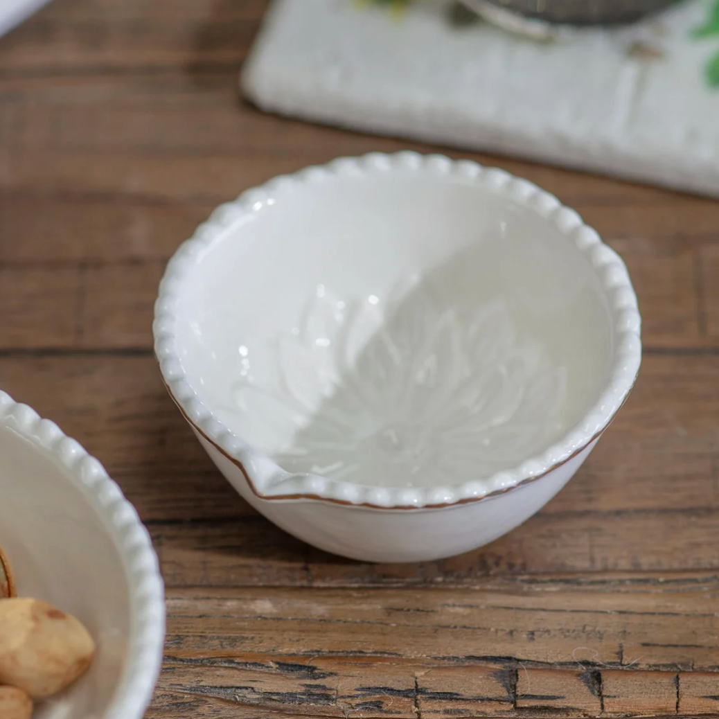 Mini White Dipping Bowl
