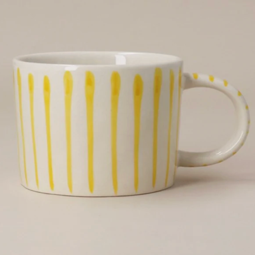 Cream & Yellow Stripe Mug