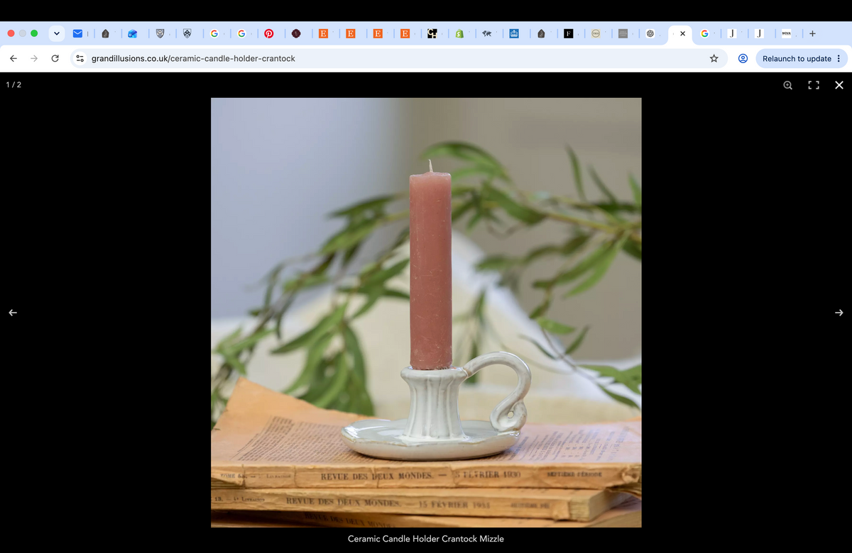 Ceramic Candle Holder with Handle