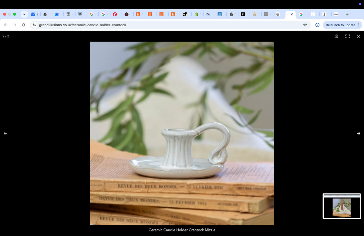 Ceramic Candle Holder with Handle