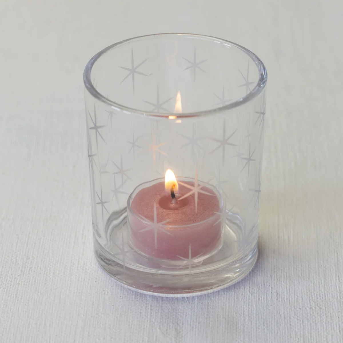 Etched Star T-light Holder