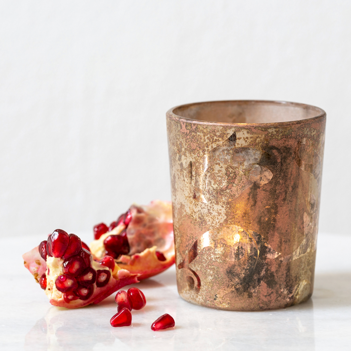 Votive Holder Autumn Leaves Small